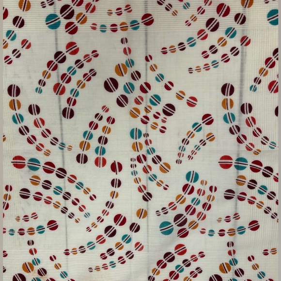 VINTAGE 30's-40's Handmade Handkerchiefs Set Of 2 Patterned 12x11 & Orange 11x11 - Picture 3 of 8